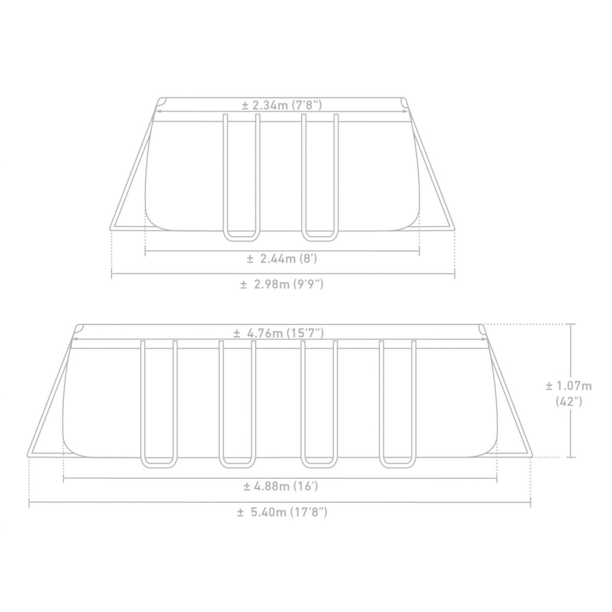 Бассейн каркасный 488x244x107 см с фильтром и аксессуарами INTEX 26792NP Бассейн каркасный 488x244x107 см с фильтром и аксессуарами INTEX 26792NP