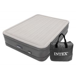 Надувная кровать 152х203х46 см двуспальная, встроенный насос, USB, LED, INTEX 64770