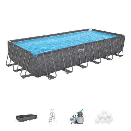 Каркасный бассейн 732x366x132 см с аксессуарами, фильтром, BESTWAY 561KG